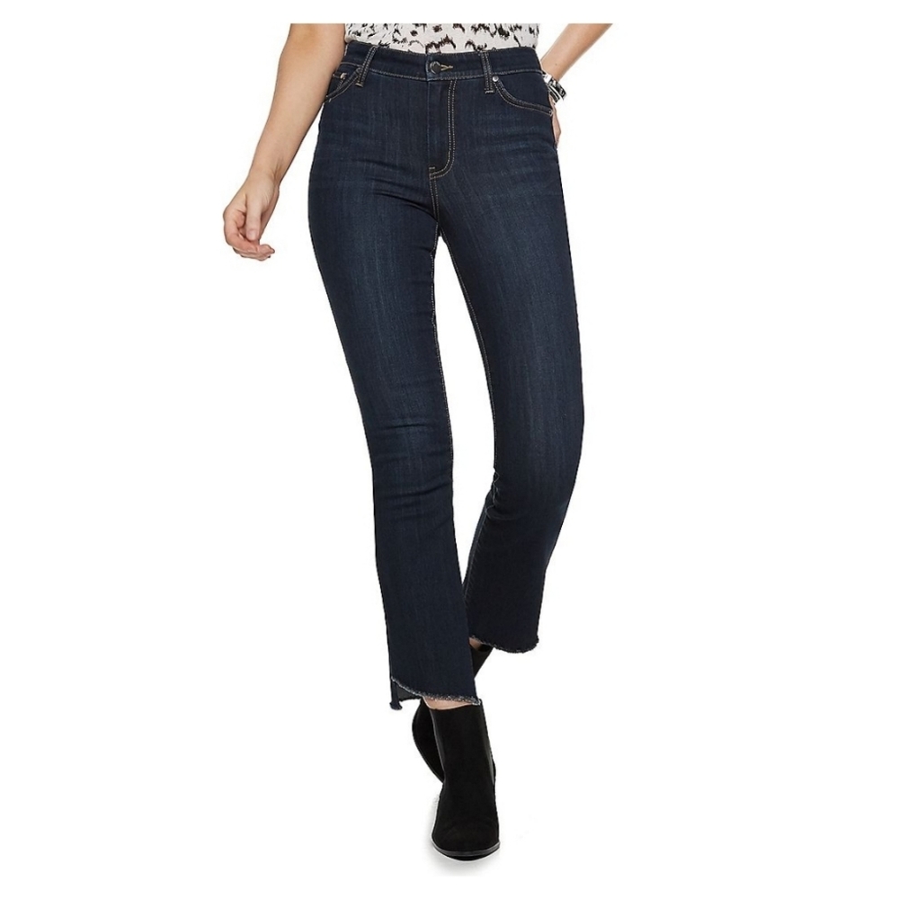 Nine West Kick Flare Cropped Jeans
